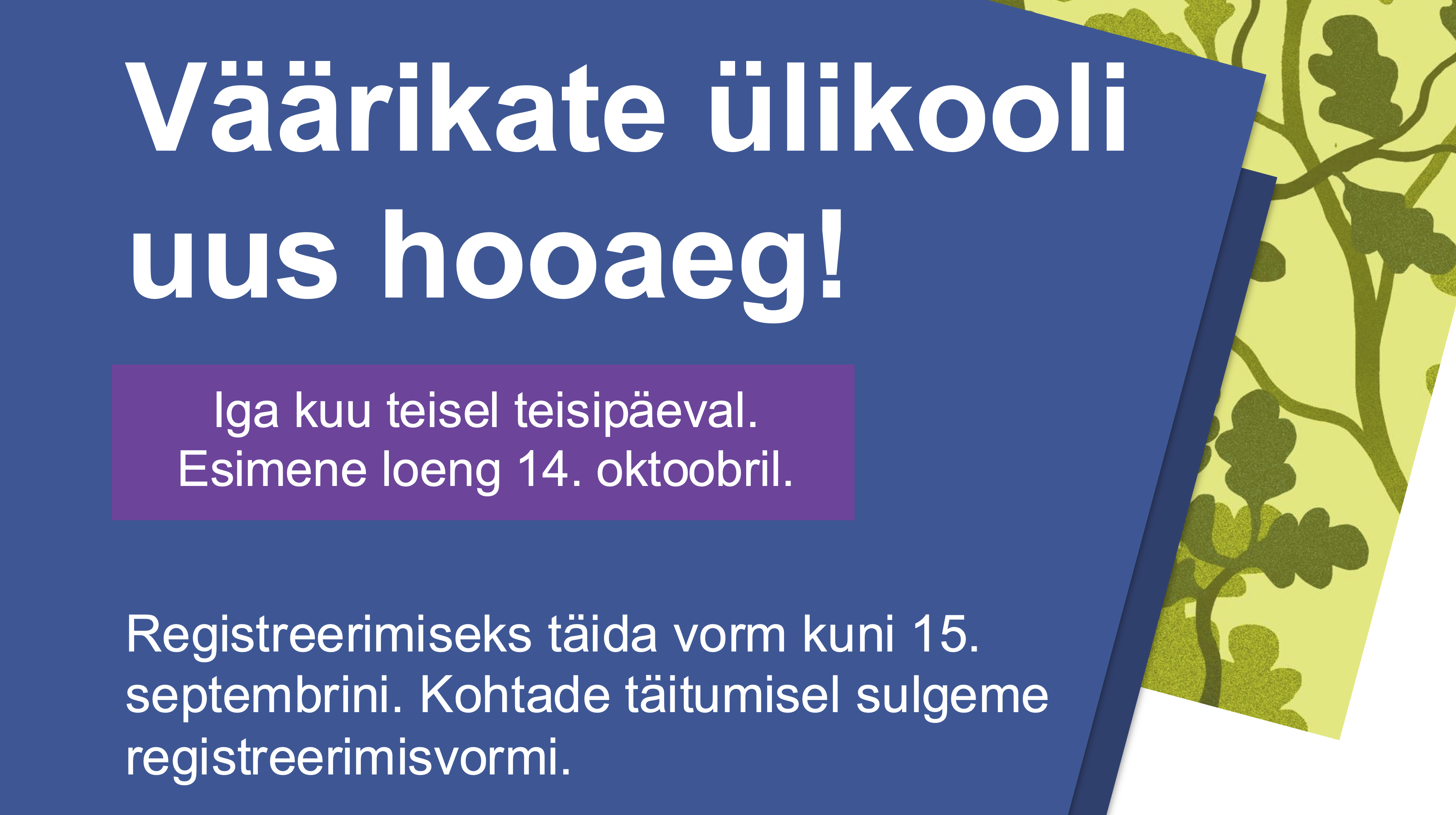 Saue valla väärikate ülikool alustab taas oktoobrikuust.