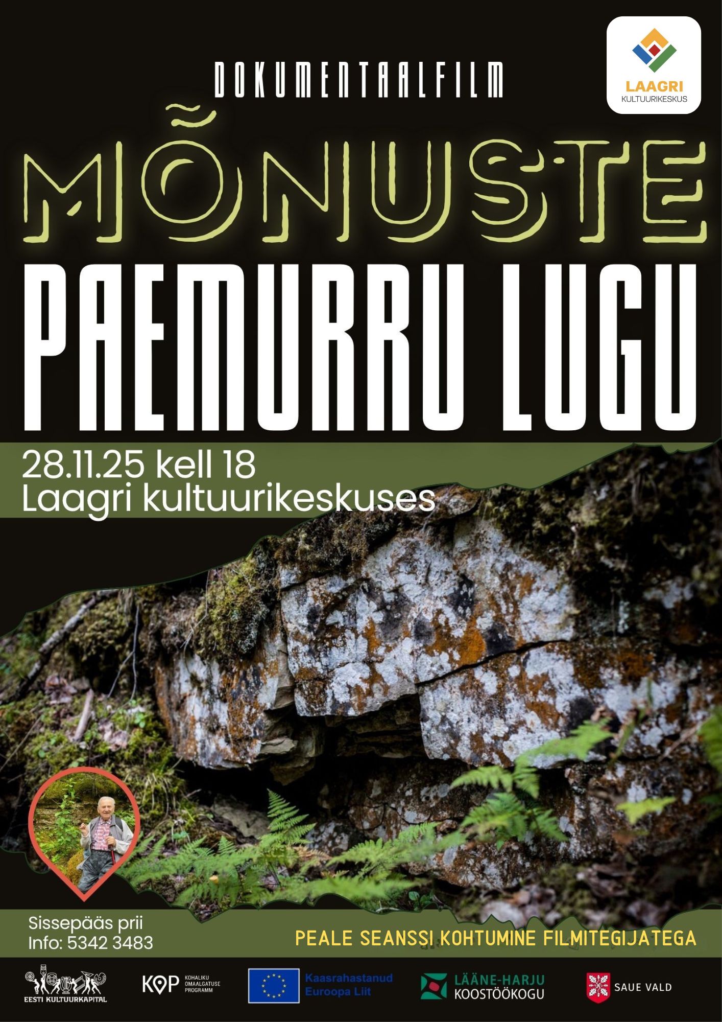 KINO: tasuta dokumentaalfilm Saue vallast “Mõnuste paemurru lugu” ja kohtumine autoritega